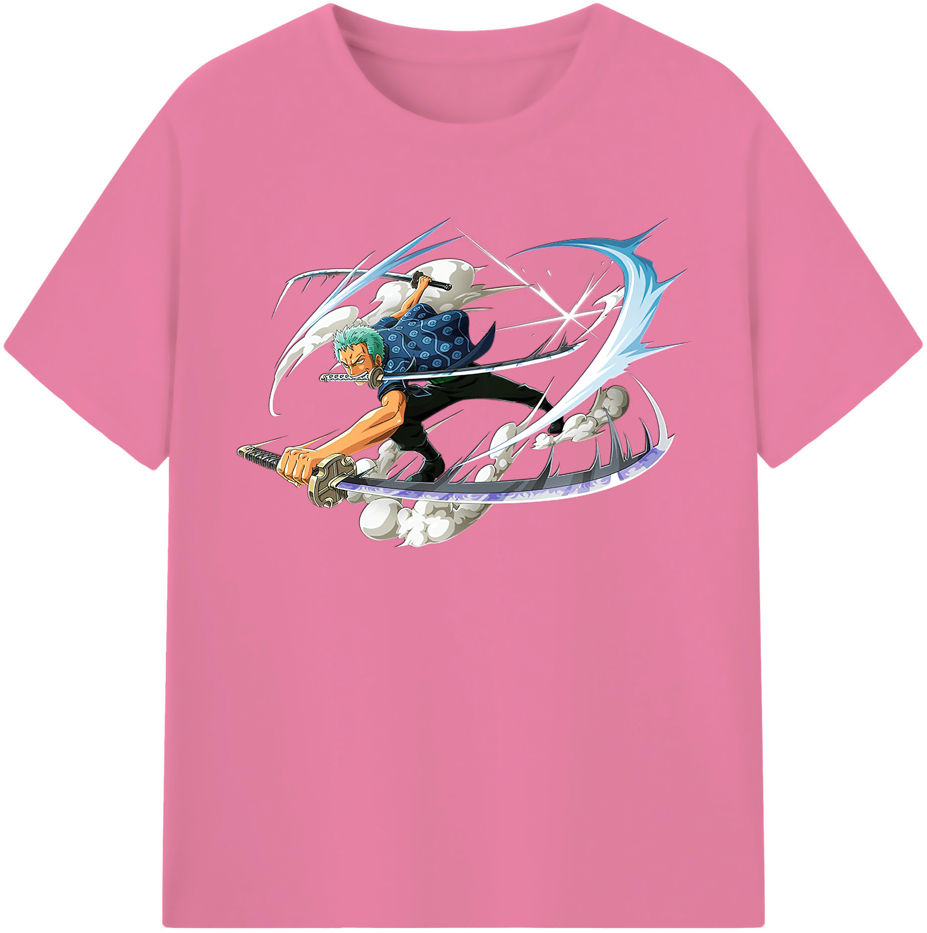 ワンピース ロロノア・ゾロ ONE PIECE Roronoa Zoro 綿100％半袖Tシャツ（フロントプリント）